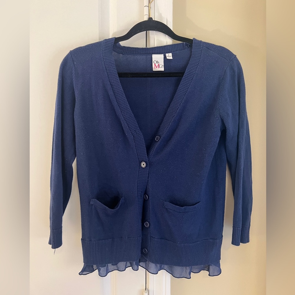 Blue cardigan